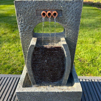 3 Outlets Tier Water Feature with LED Lights - Solar Powered 27x18x45cm - AllPondSolutions
