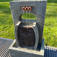 3 Outlets Tier Water Feature with LED Lights - Solar Powered 27x18x45cm - AllPondSolutions
