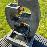 5 Tier Water Feature with LED Lights - Solar Powered 27.5x18x48cm - AllPondSolutions