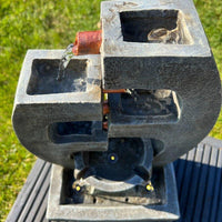 5 Tier Water Feature with LED Lights - Solar Powered 27.5x18x48cm - AllPondSolutions