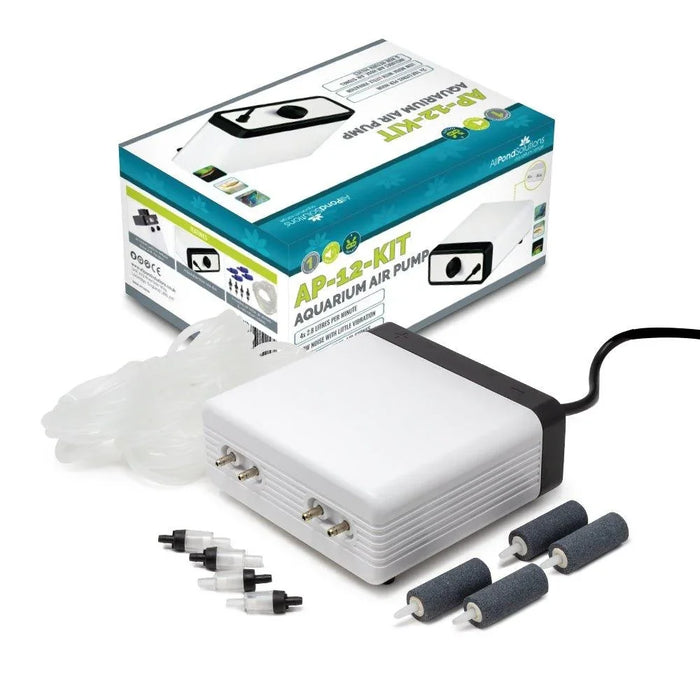 672 L/H Aquarium Fish Tank Air Pump Complete Kit - AP-12