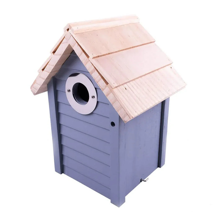 Beach Hut Bird Nest Box, Blue