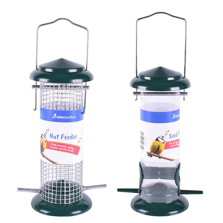 AllPetSolutions Wild Bird Seed & Nut Metal Feeders, 9" - AllPondSolutions