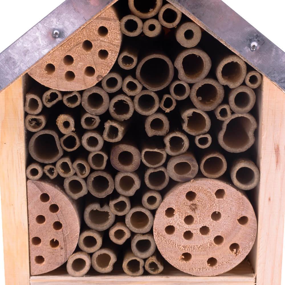 AllPetSolutions Wooden Bee House with Metal Roof - AllPondSolutions