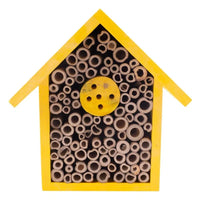 AllPetSolutions Wooden Bee House, Yellow - AllPondSolutions