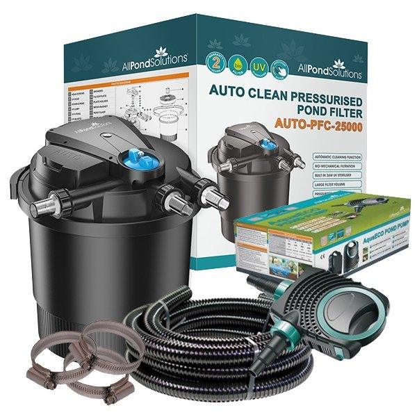 AllPondSolutions 25000L Pressurised Pond Filter Kit AUTO-PFC-25000-KIT - AllPondSolutions