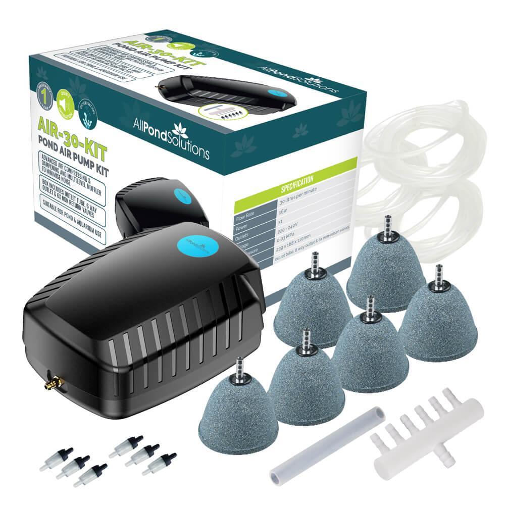 AllPondSolutions 30L/min outdoor pond air pump kit with air stone