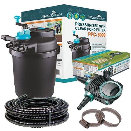 AllPondSolutions 5000L Pressurised Pond Filter Easy Clean PFC-5000-KIT - AllPondSolutions