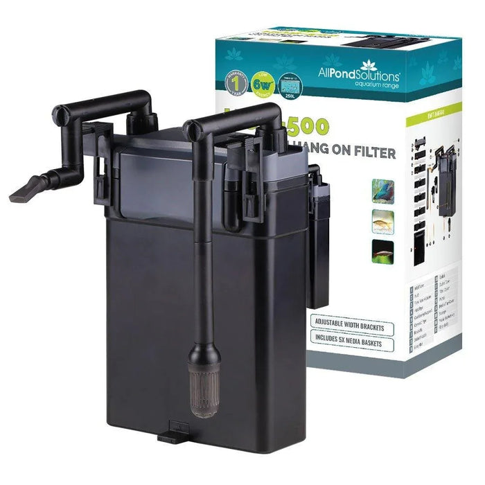 500 L/H Hang On Aquarium Fish Tank External Filter - HOB-500