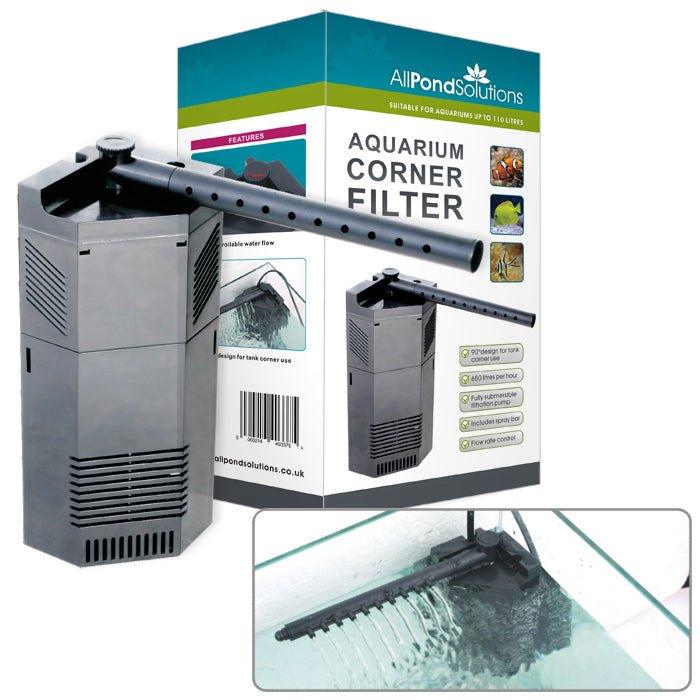 AllPondSolutions 650L/H Aquarium Internal Corner Filter 650-CIF - AllPondSolutions