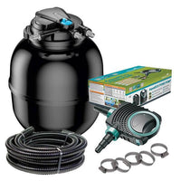 AllPondSolutions AUTO-PFC-75000 auto-cleaning koi pond filter kit with 55W UV and 14000L/H pump