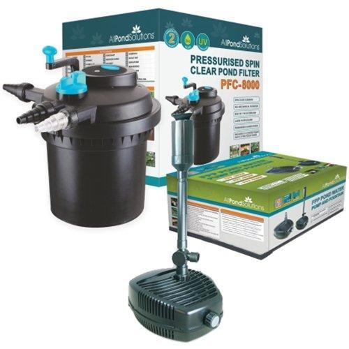 AllPondSolutions PFC-8000 pressurised pond filter kit with 11W UV and pump