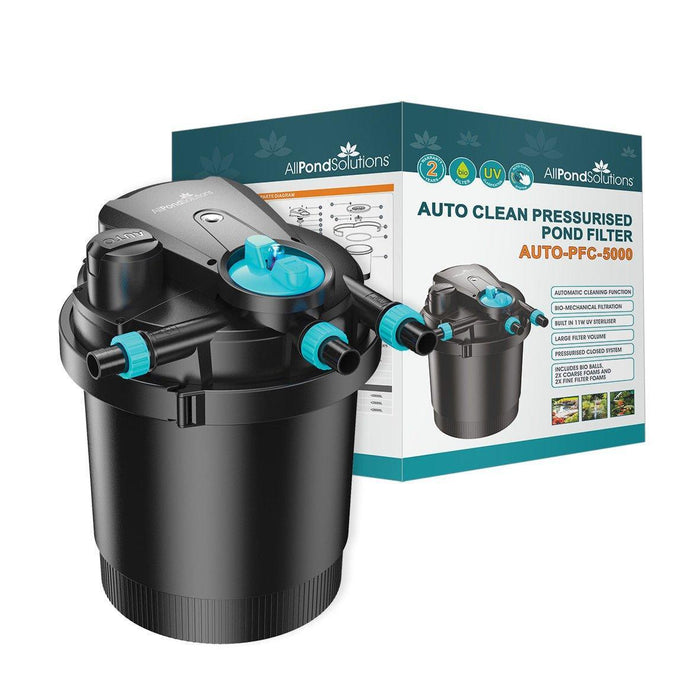 5,000L Auto Cleaning Pressurised Pond Filter with 11W UV - AUTO-PFC-5000