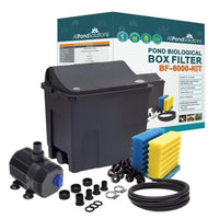 AllPondSolutions BF-6000+ pond box filter kit with 9W UV and pump