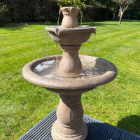 AllPondSolutions antique stone effect 3-tier garden water fountain feature