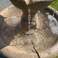 AllPondSolutions antique stone effect 3-tier garden water fountain feature