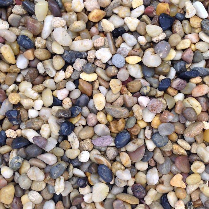 AllPondSolutions aquarium pebble and stone mix, 0.5-1cm, 2kg bag