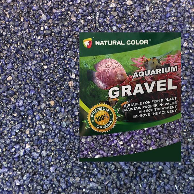 AllPondSolutions purple navy aquarium gravel, 4-6mm, 2kg bag