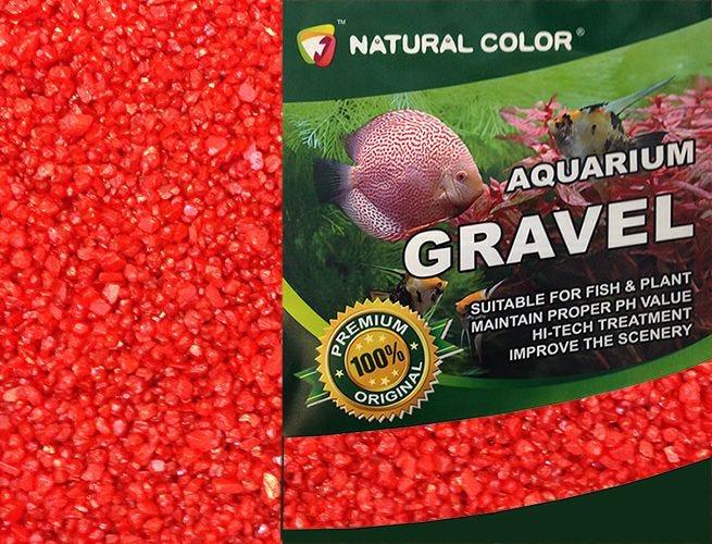 Aquarium Fish Tank Red Gravel 4 - 6mm 2kg - AllPondSolutions