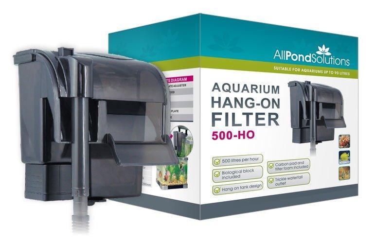 AllPondSolutions 500-HO hang-on aquarium filter, 500 litres per hour