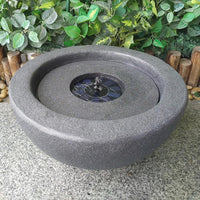 AllPondSolutions dark grey bowl stone solar water feature