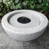 AllPondSolutions light grey bowl stone solar water feature