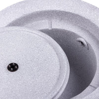 AllPondSolutions light grey stone bowl water feature with LED light