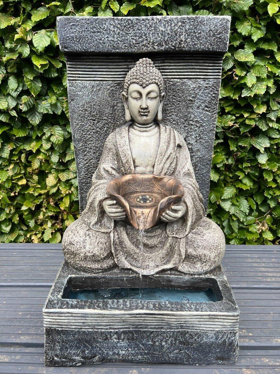 AllPondSolutions Buddha solar water feature with LED light