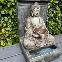 AllPondSolutions Buddha solar water feature with LED light