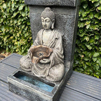 AllPondSolutions Buddha solar water feature with LED light