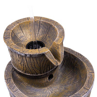 AllPondSolutions floating tap and barrel water feature with LED light