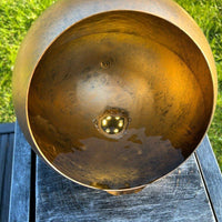AllPondSolutions golden globe box solar water feature with LED light