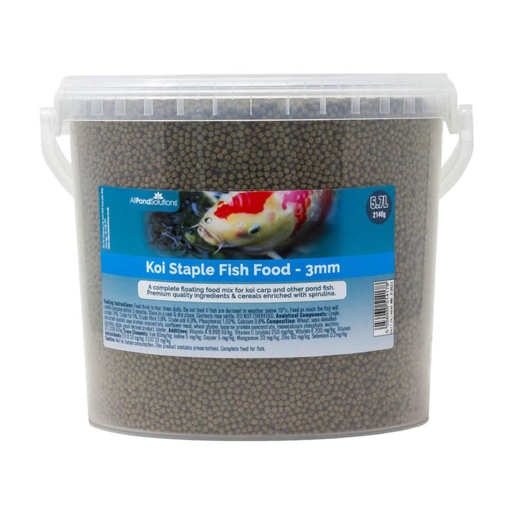 Koi Floating Staple Fish Food - 3mm - 1190G & 2140G - AllPondSolutions