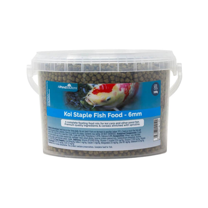 Koi Floating Staple Fish Food 6mm - 1090g & 1950g - AllPondSolutions