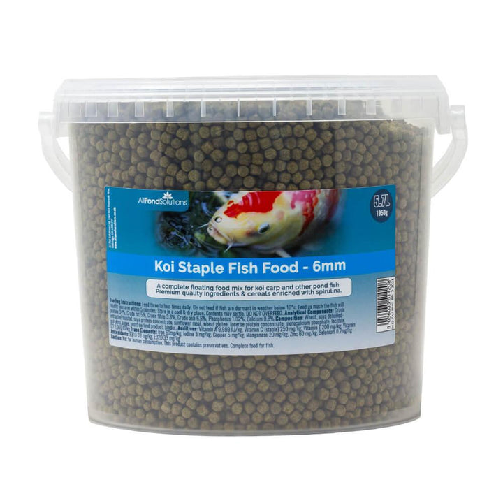 Koi Floating Staple Fish Food 6mm - 1090g & 1950g - AllPondSolutions