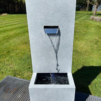AllPondSolutions large wall blade shower solar water feature with LED lights