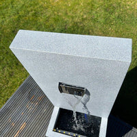 AllPondSolutions large wall blade shower solar water feature with LED lights