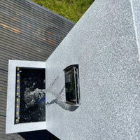 AllPondSolutions large wall blade shower solar water feature with LED lights
