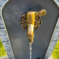 AllPondSolutions marble look drinking tap solar water feature with LED lights
