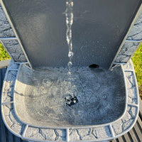 AllPondSolutions marble look drinking tap solar water feature with LED lights