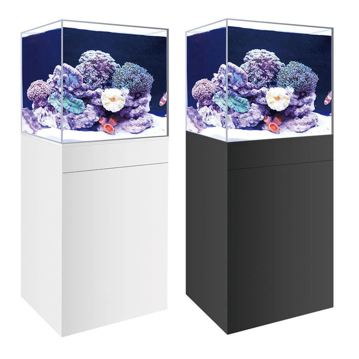 Marine Aquarium Fish Tank & Cabinet Kit - White / Black 150L - 67cm