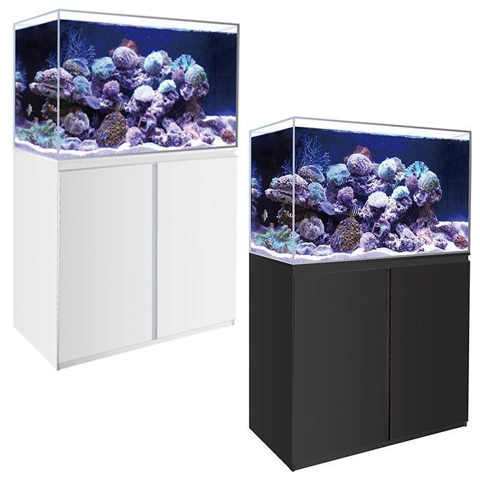 Marine Aquarium Fish Tank, Sump & Cabinet - White / Black 460L - 120cm