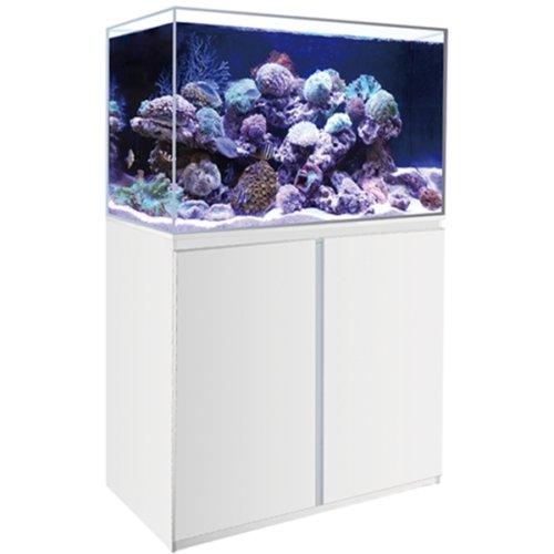 Marine Fish Tank, Sump & Cabinet - White / Black 460L - 120cm - AllPondSolutions