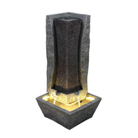 AllPondSolutions modern column tower water feature with LED lights