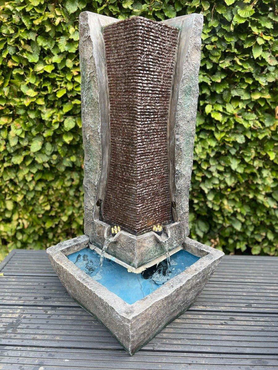 Modern Column Water Feature with LED Lights - AllPondSolutions