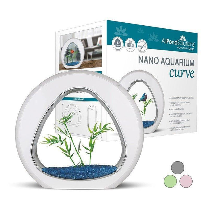Nano Curve Acrylic Aquarium Fish Tank 13.5L - 2 Colours