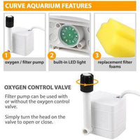 Nano Curve Acrylic Fish Tank 6L In White or Black - AllPondSolutions