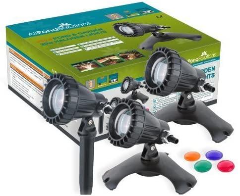 Pond & Garden Lights - 3 x 20w + Colour Lenses PG-3 - AllPondSolutions