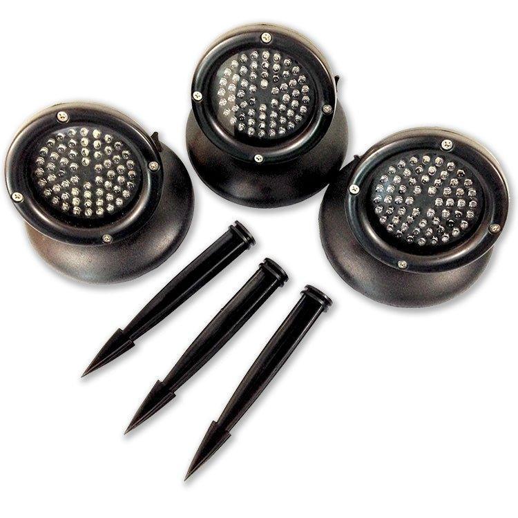 AllPondSolutions pond and garden LED light set of three, 60 LEDs each