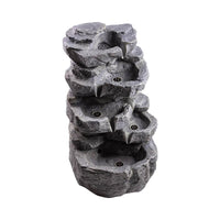 AllPondSolutions rock cascade water feature with LED lights